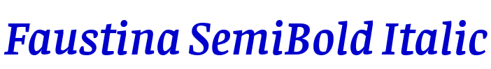 Faustina SemiBold Italic フォント